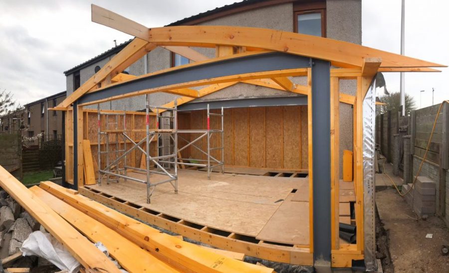 Home Extension Frame Installation